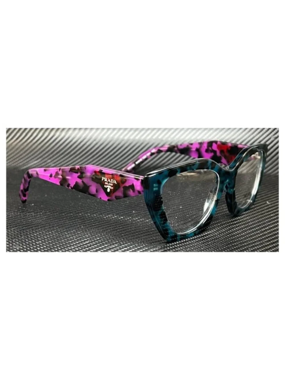 New PRADA Women Teal Tortoise Green Eyeglasses 54-18-140